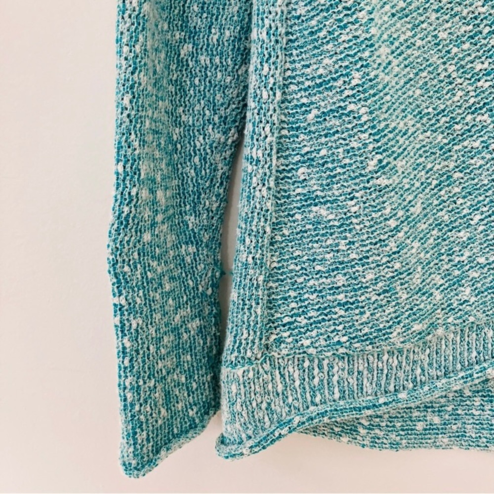 Free People Teal Scoop Neck Slouchy Sweater Dress Blue Turquoise Comfycore - Picture 7 of 13